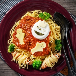 ハロウィンミートパスタ