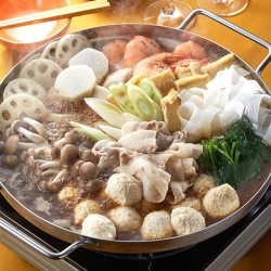 鶏つみれのカレー寄せ鍋