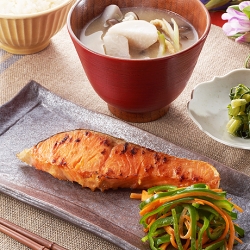 鮭西京漬で秋ごはん