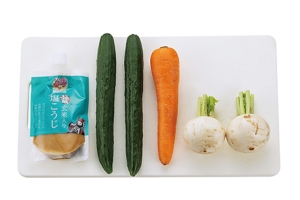 塩こうじで浅漬け