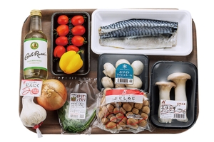 塩さばときのこのアクアパッツァ